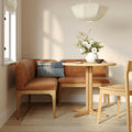 Rosin 55.75 Leather Right Arm Banquette Set - Natural Oak and Lucia Tan