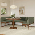 Rosin 96.5 U-Shape Banquette Set - Smoked Oak and Welsh Green
