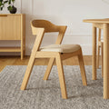 Meja Dining Chair - White Oak and Ratine Buff