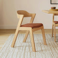 Meja Dining Chair - White Oak and Hestia Caramel