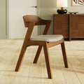 Meja Dining Chair - Walnut and Ratine Buff