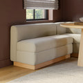 Malmo 54 Armless Banquette - White Oak and Valor Beige