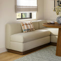 Malmo 54 Armless Banquette - Smoked Oak and Valor Beige
