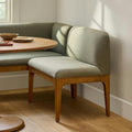 Rosin 34 Armless Banquette - Smoked Oak and Welsh Green