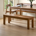 Ashford 58 Solid Wood Bench - Brushed Smoked Oak