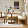 Rosin 74.75 Right Arm Banquette Set - Natural Oak and Sand Ivory