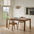 Ashford 67 Solid Wood Dining Table - Brushed Smoked Oak