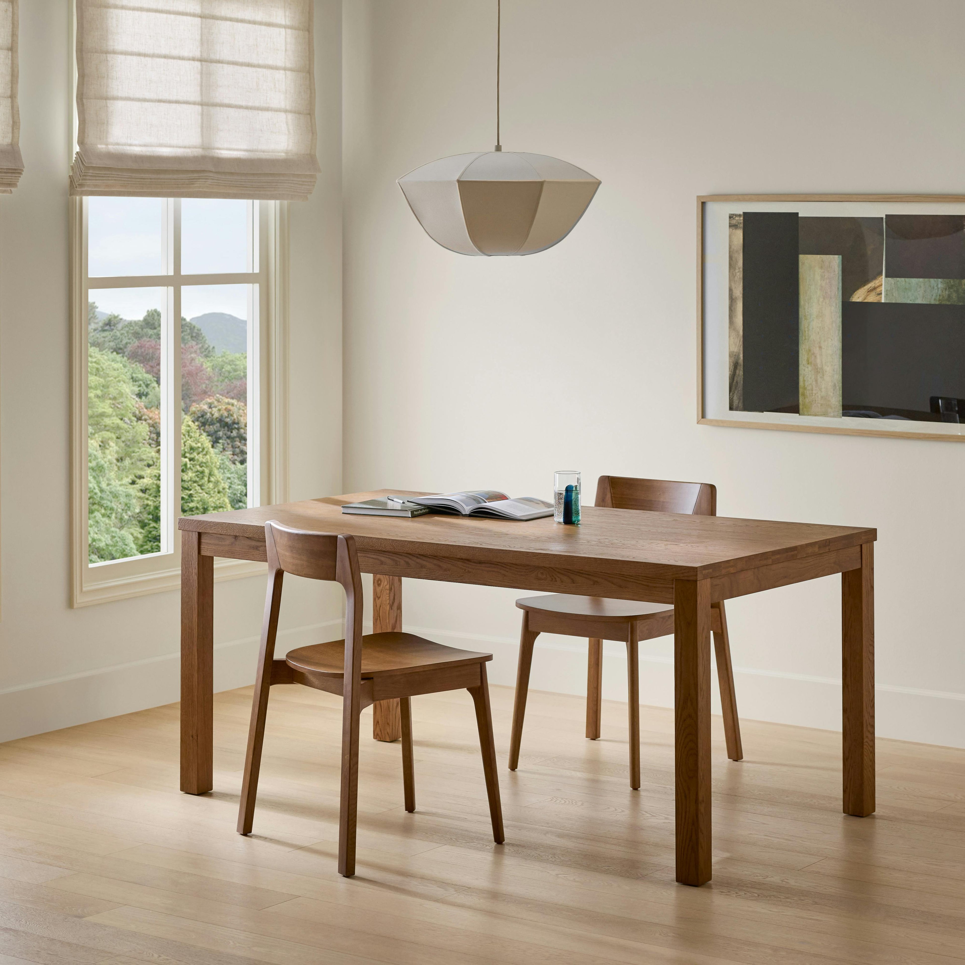 Ashford 67 Solid Wood Dining Table - Brushed Smoked Oak