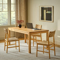 Ashford 66 - 102 Solid Wood Extendable Dining Table - Brushed Natural Oak